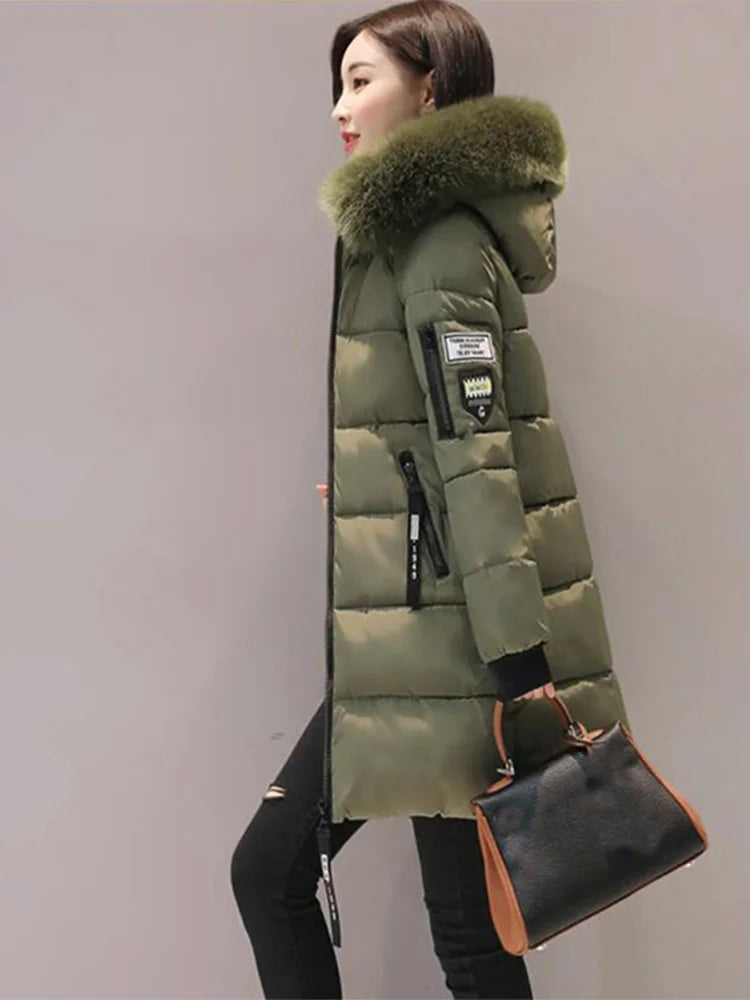 Parka Capucha Piel Mujer Invierno