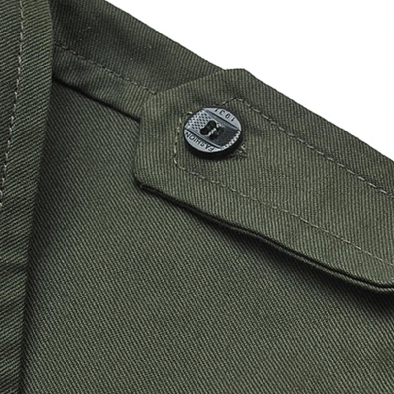 Camisa Militar Hombre Bolsillos Manga Larga