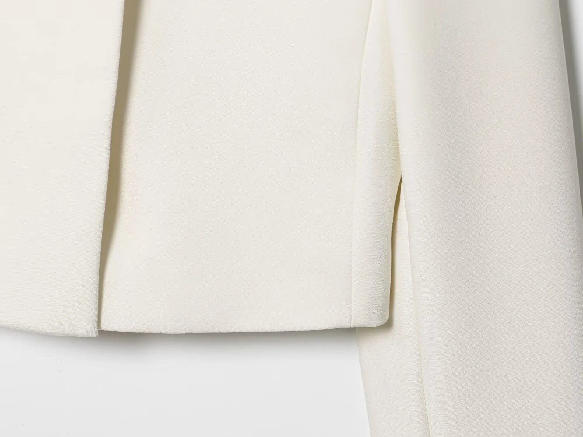 Blazer Blanco Profesional - Chaqueta Mujer Cuello Mao Corta