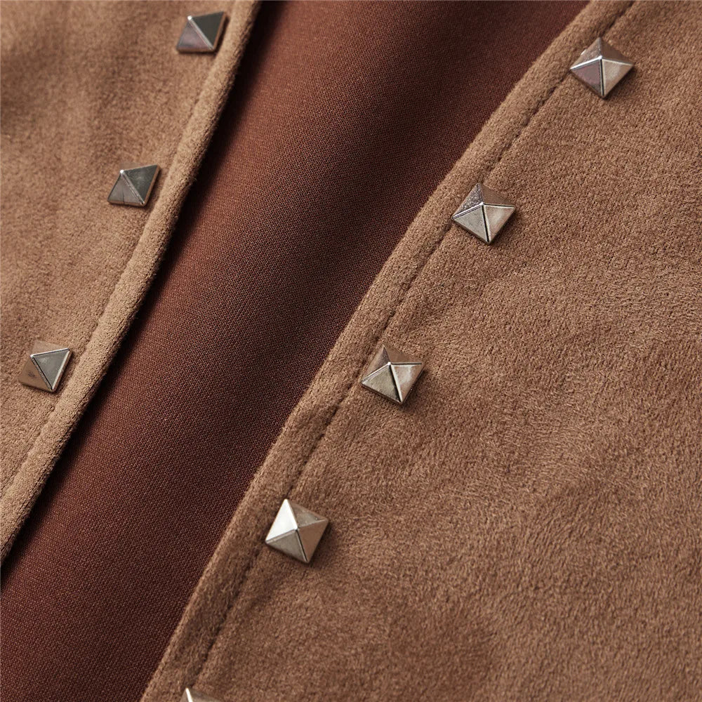 Chaleco Flecos Ante Mujer Boho Western