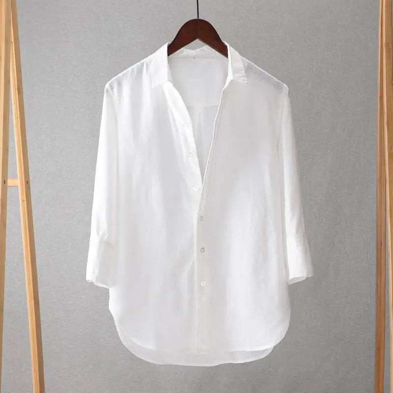 Camisa Gasa Hombre Coreana Manga Larga