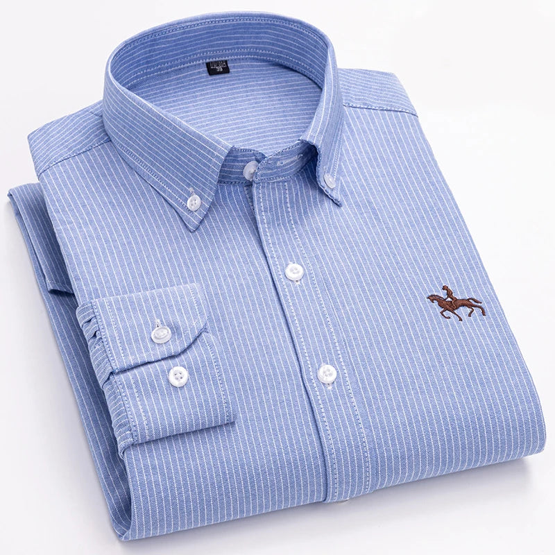 Camisa Oxford Algodón Hombre Formal