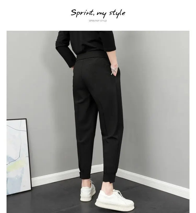 Pantalones Casuales Cintura Alta Hombre