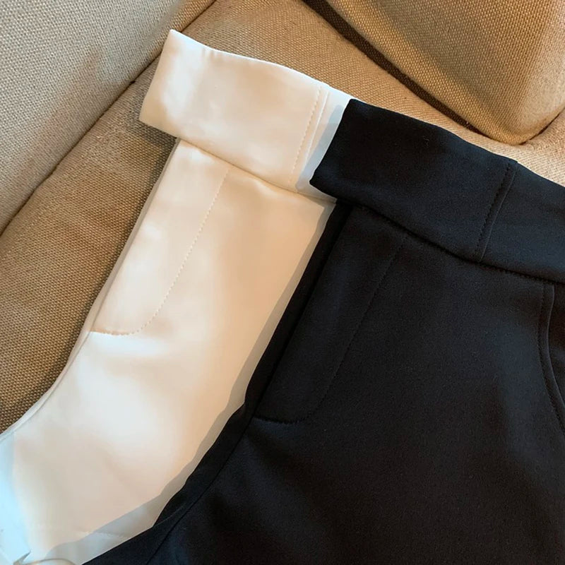 Pantalones Cortos Cintura Alta Elegantes