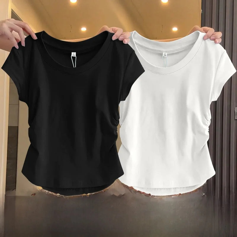 Camiseta Manga Corta Ajustada Mujer