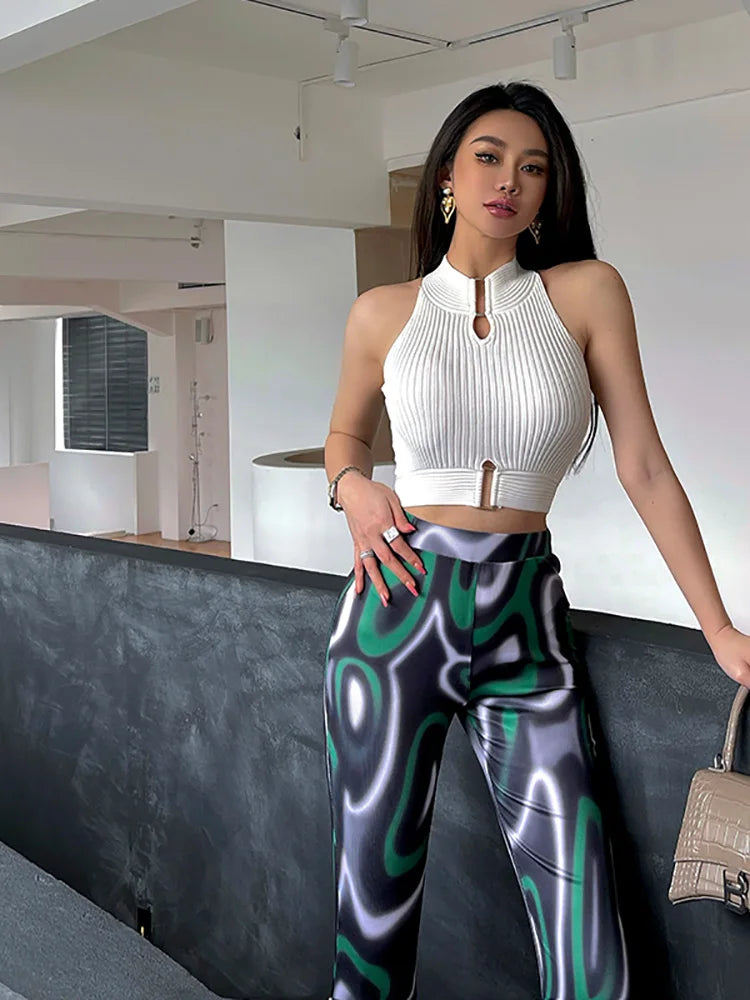 Top Sin Mangas Halter Y2K Sexy