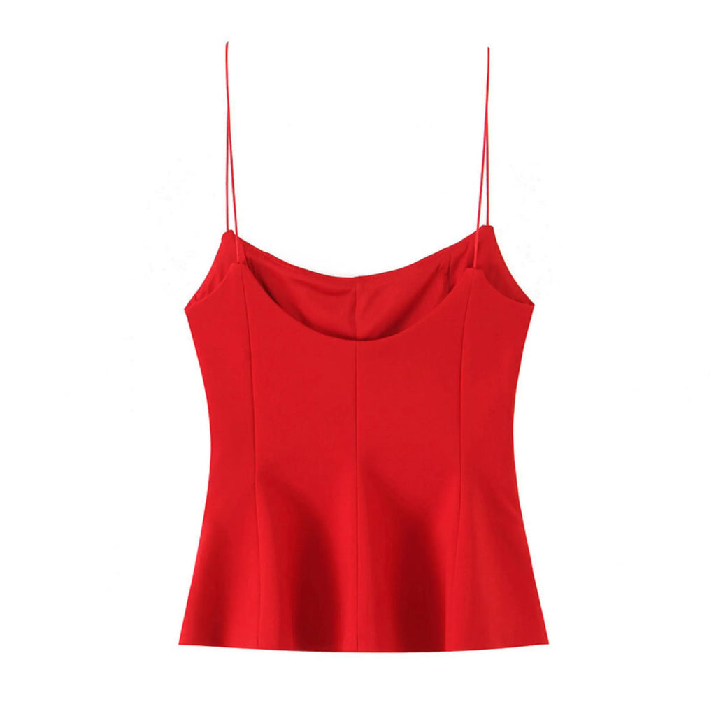 Top Corto Sin Espalda Elástico Ajustado