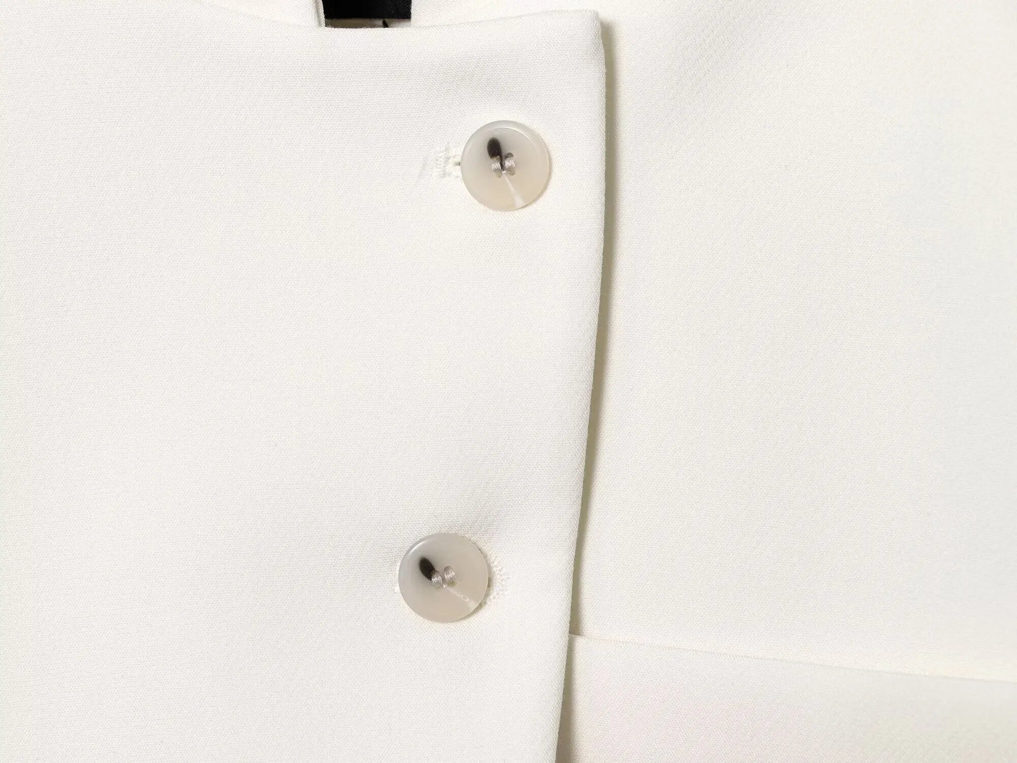 Blazer Blanco Profesional - Chaqueta Mujer Cuello Mao Corta