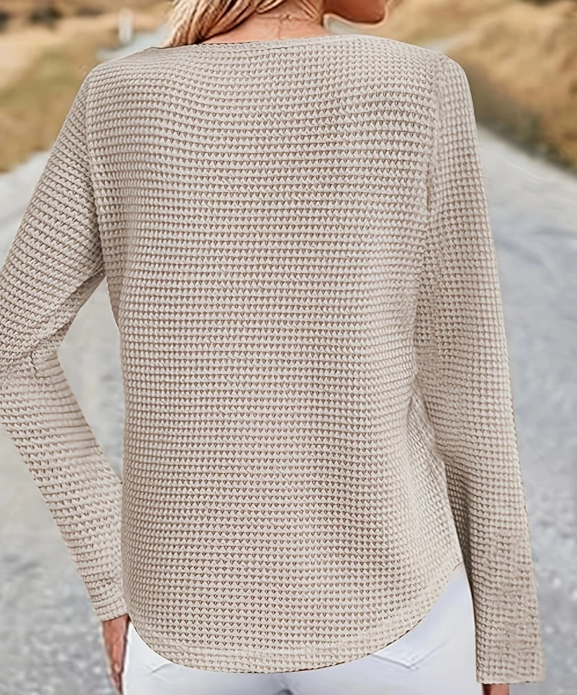 Camiseta Elegante Manga Larga Holgada