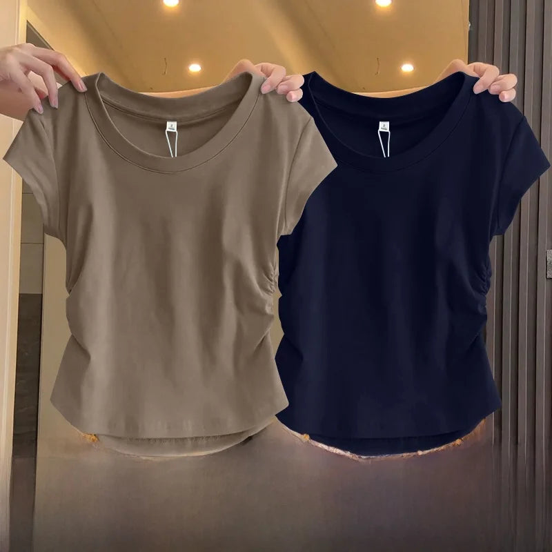 Camiseta Manga Corta Ajustada Mujer