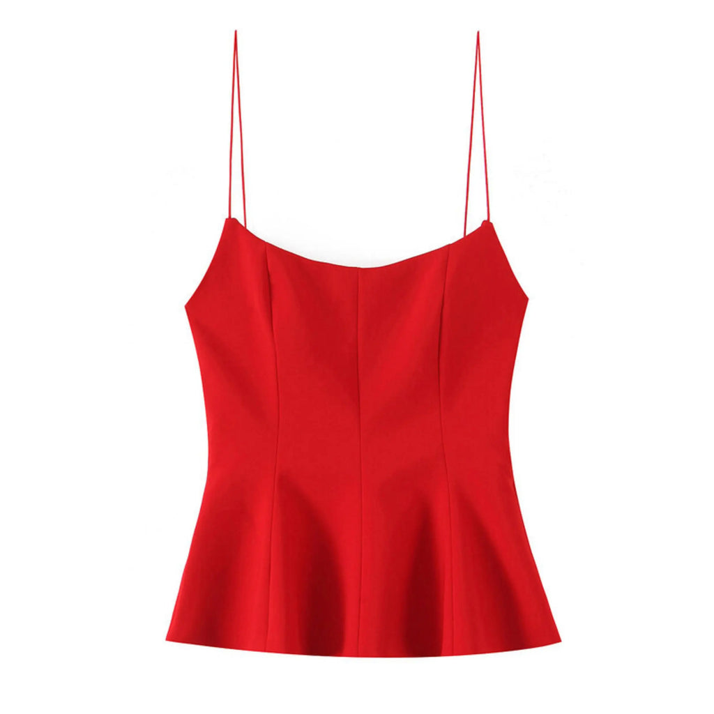 Top Corto Sin Espalda Elástico Ajustado