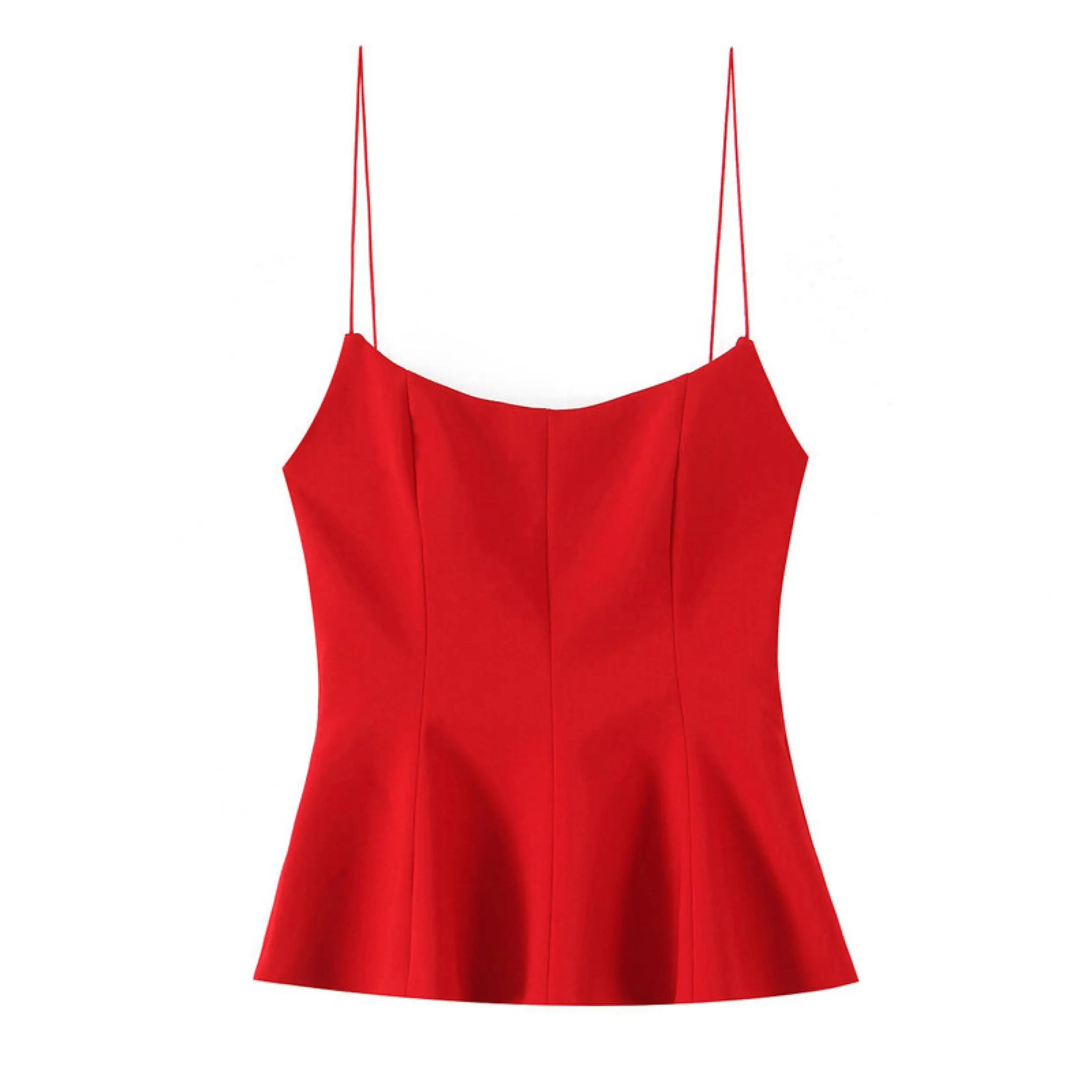 Top Corto Sin Espalda Elástico Ajustado