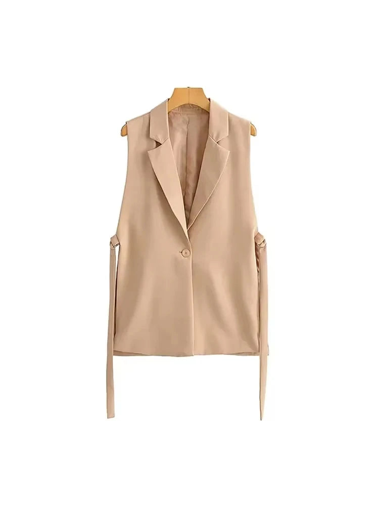 Chaleco Elegante con Botones - Vest Mujer Sin Mangas Vintage