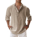 Camisa Lino Algodón Hombre Casual