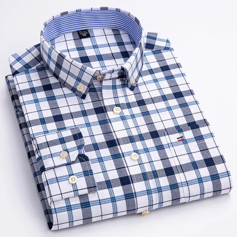Camisa Oxford Algodón Hombre Formal