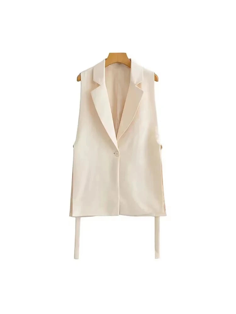 Chaleco Elegante con Botones - Vest Mujer Sin Mangas Vintage
