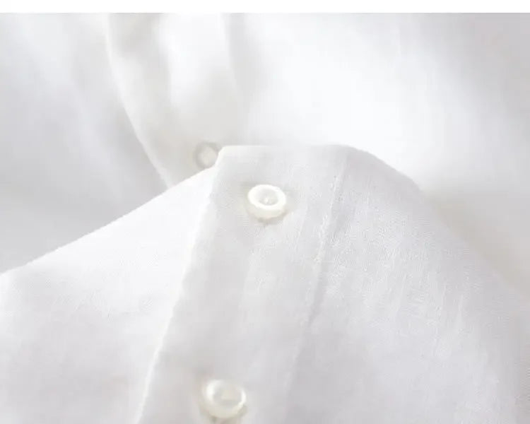 Camisa Gasa Hombre Coreana Manga Larga