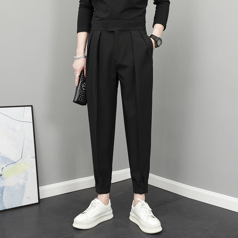 Pantalones Casuales Cintura Alta Hombre