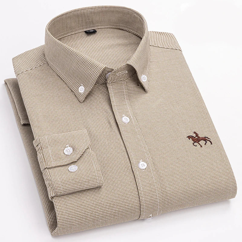 Camisa Oxford Algodón Hombre Formal