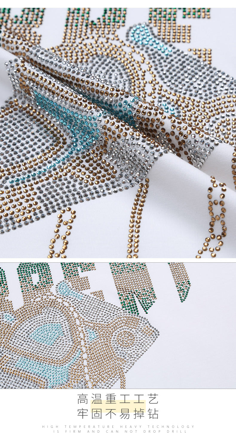 Camiseta Hombre Diamantes Manga Corta