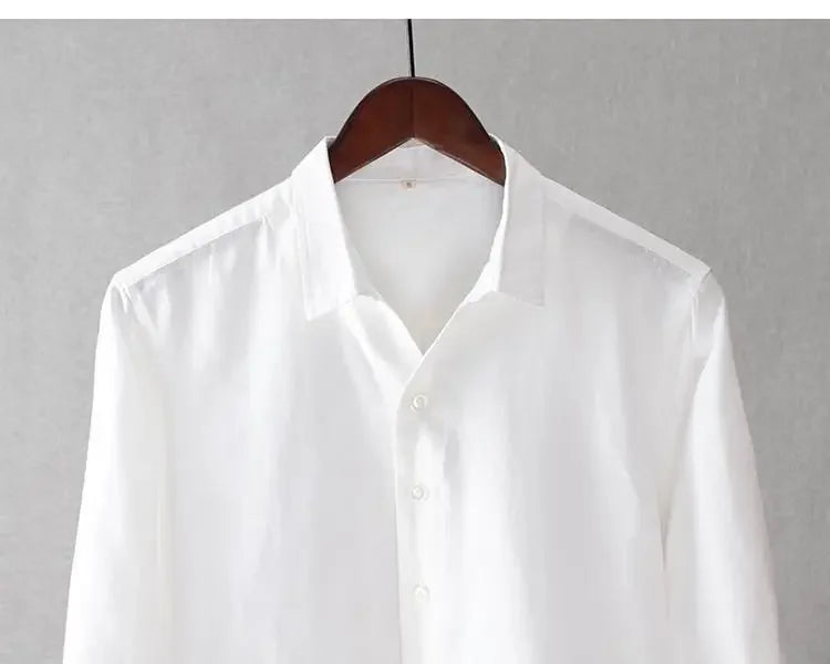 Camisa Gasa Hombre Coreana Manga Larga