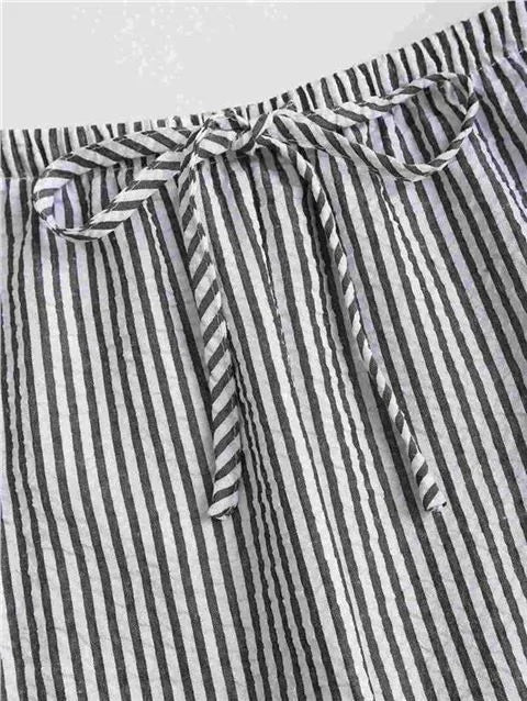 Conjunto Casual Rayas Verano Chaleco Pantalones