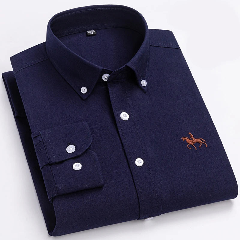 Camisa Oxford Algodón Hombre Formal