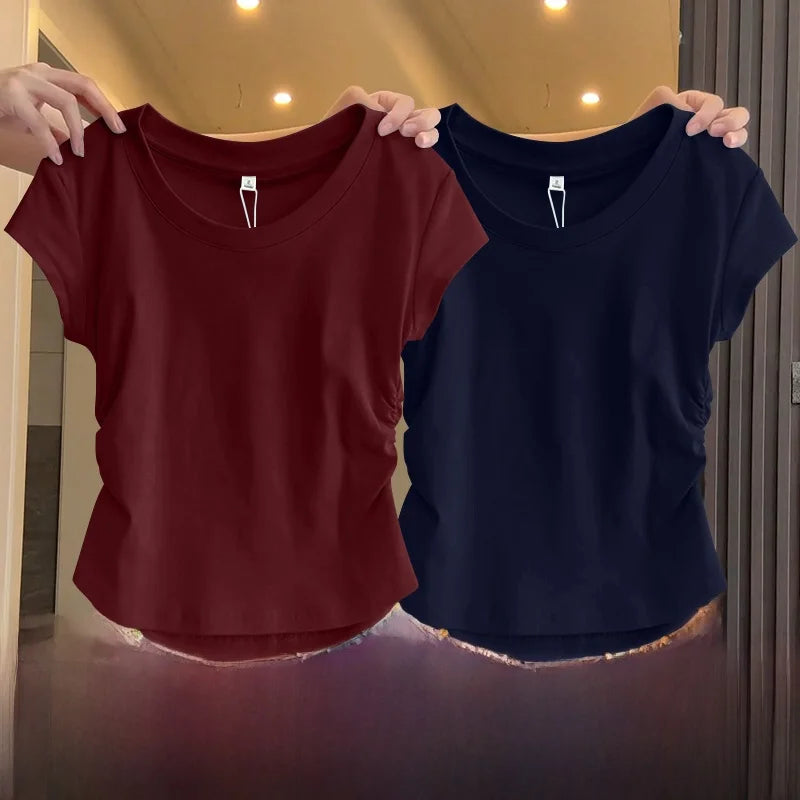 Camiseta Manga Corta Ajustada Mujer