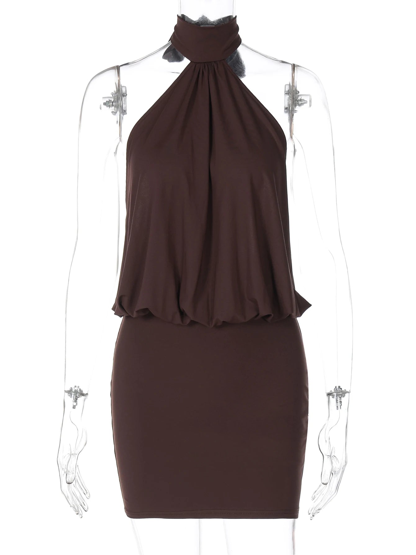 Vestido Mini Halter Espalda Descubierta Sexy