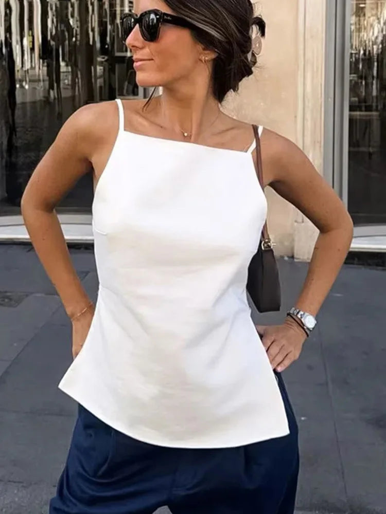 Camisola Espalda Descubierta Cordones Sexy