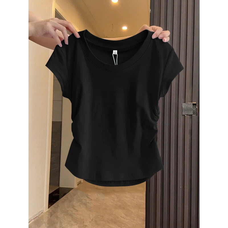 Camiseta Manga Corta Ajustada Mujer