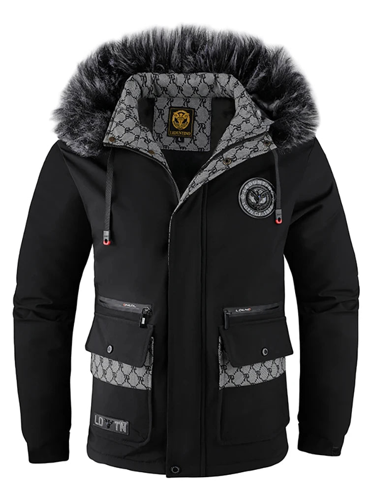 Chaqueta Algodón Capucha Hombre Invierno
