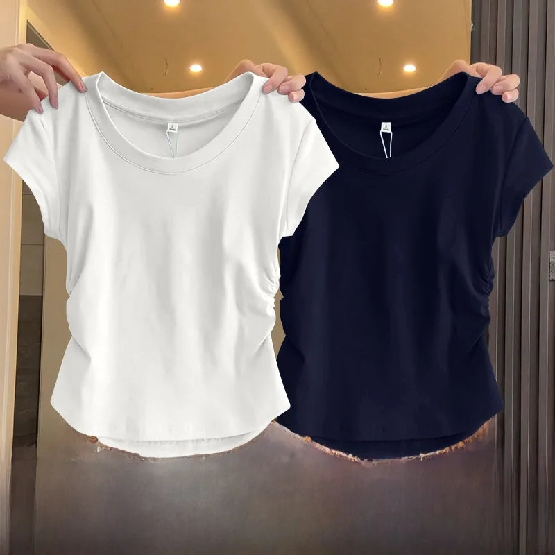 Camiseta Manga Corta Ajustada Mujer