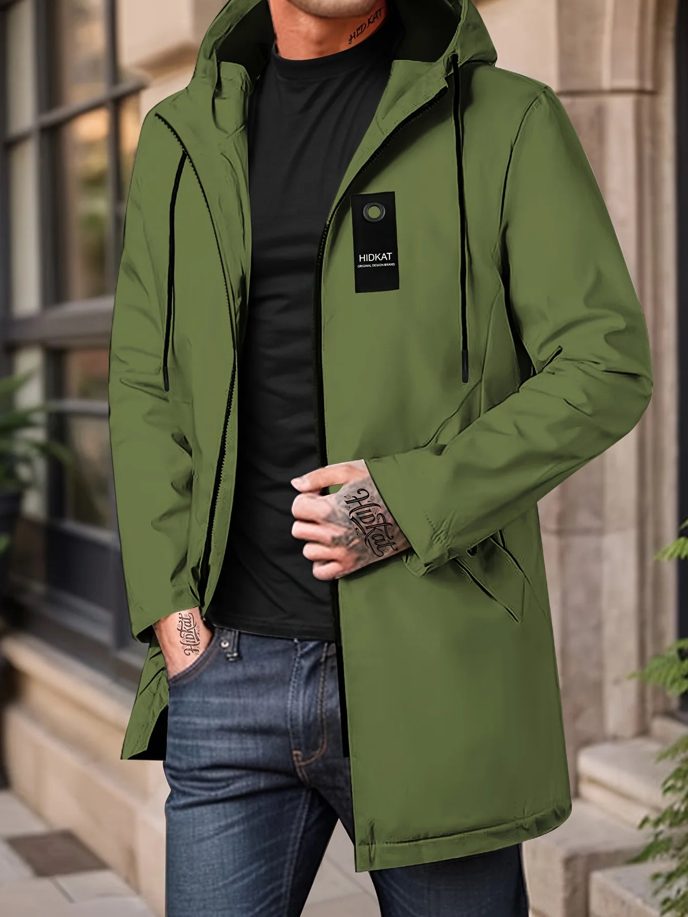 Chaqueta Casual Capucha Hombre Cordón