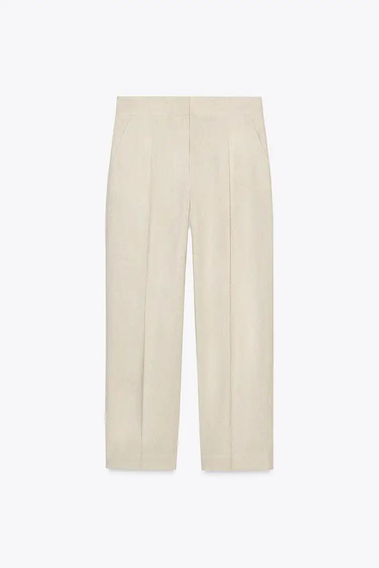 Conjunto Chaqueta Lino Pantalones Casual