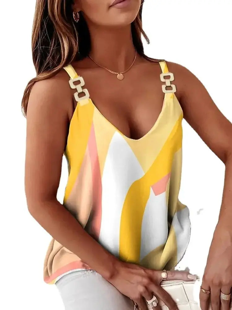 Blusa de Gasa Elegante para Mujer - Manga Larga Cuello V - Estilo Casual y Oficina