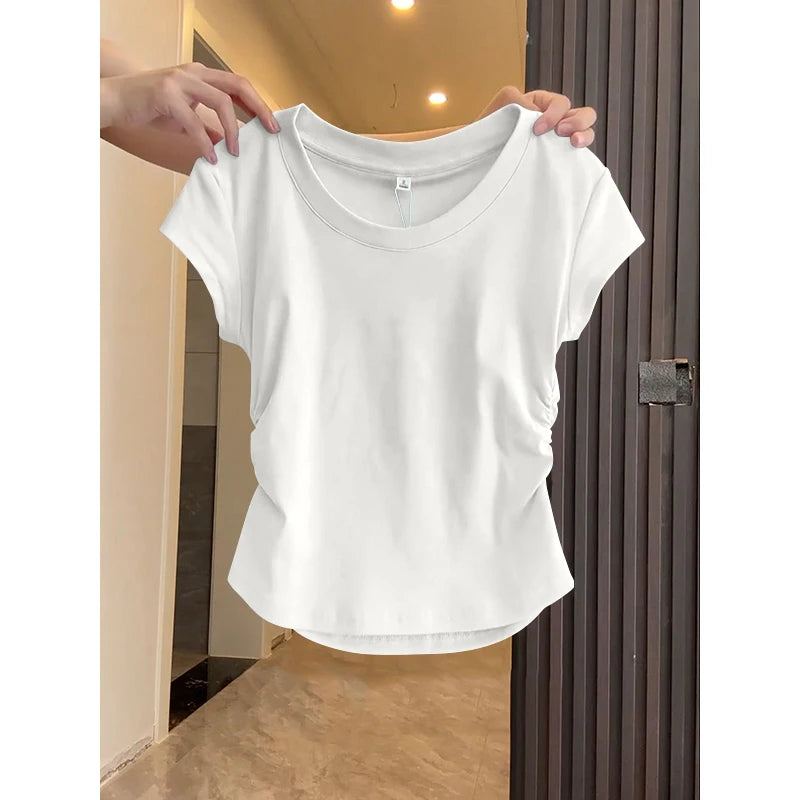 Camiseta Manga Corta Ajustada Mujer