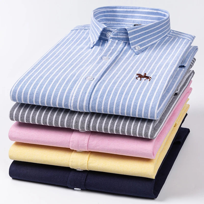 Camisa Oxford Algodón Hombre Formal