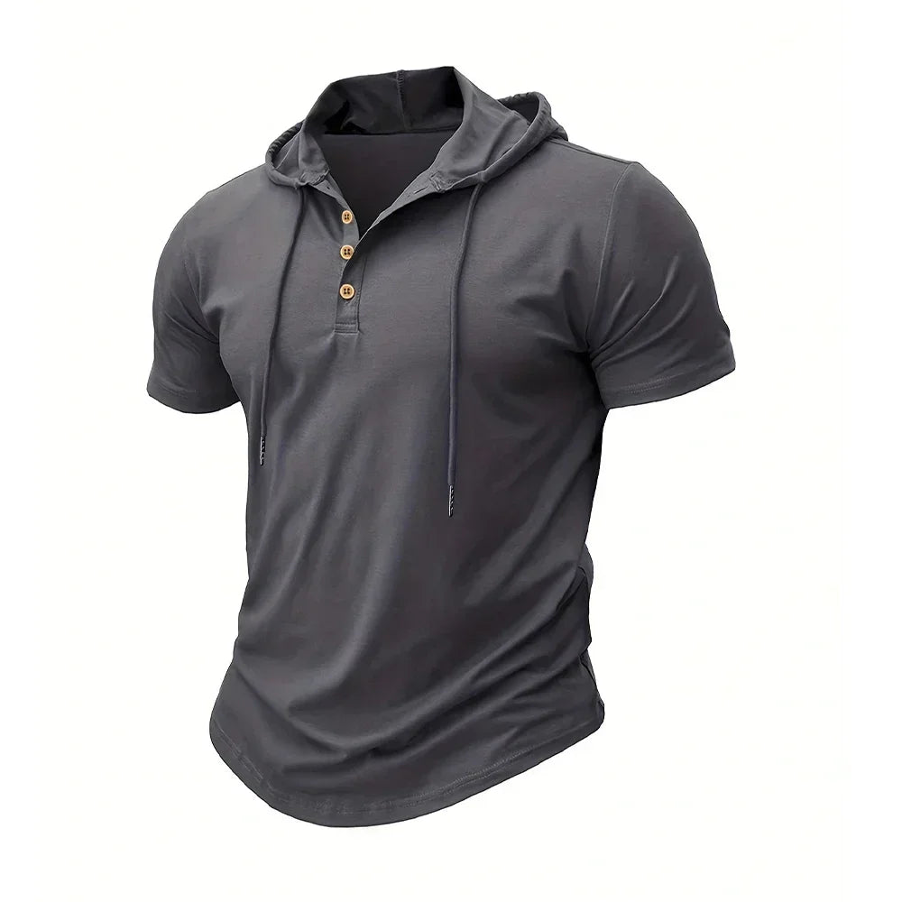 Camiseta Capucha Deportiva Hombre Fitness