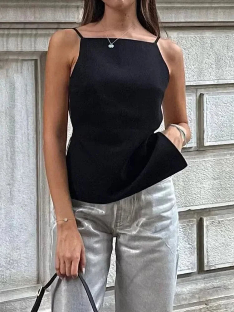 Camisola Espalda Descubierta Cordones Sexy