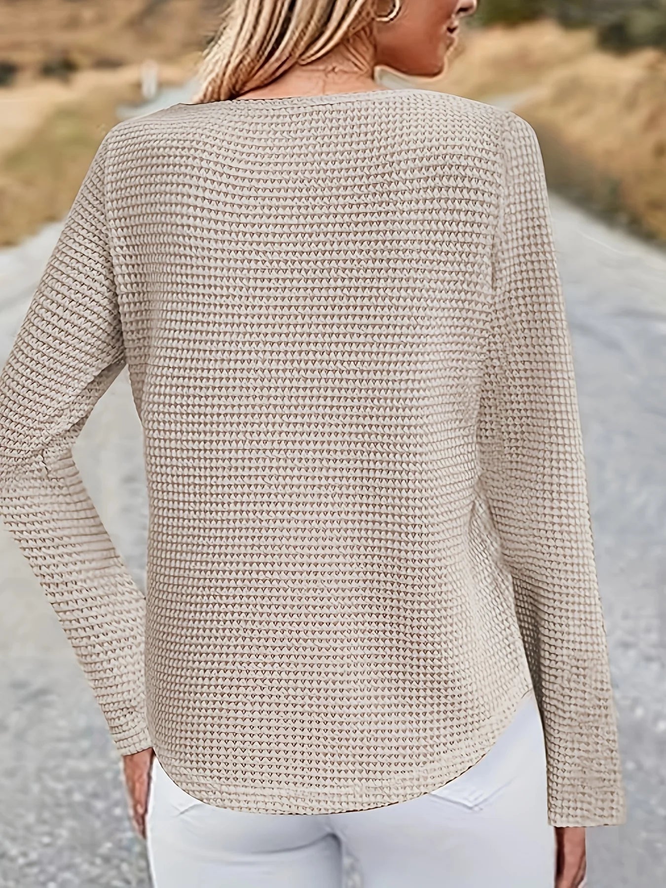 Camiseta Elegante Manga Larga Holgada