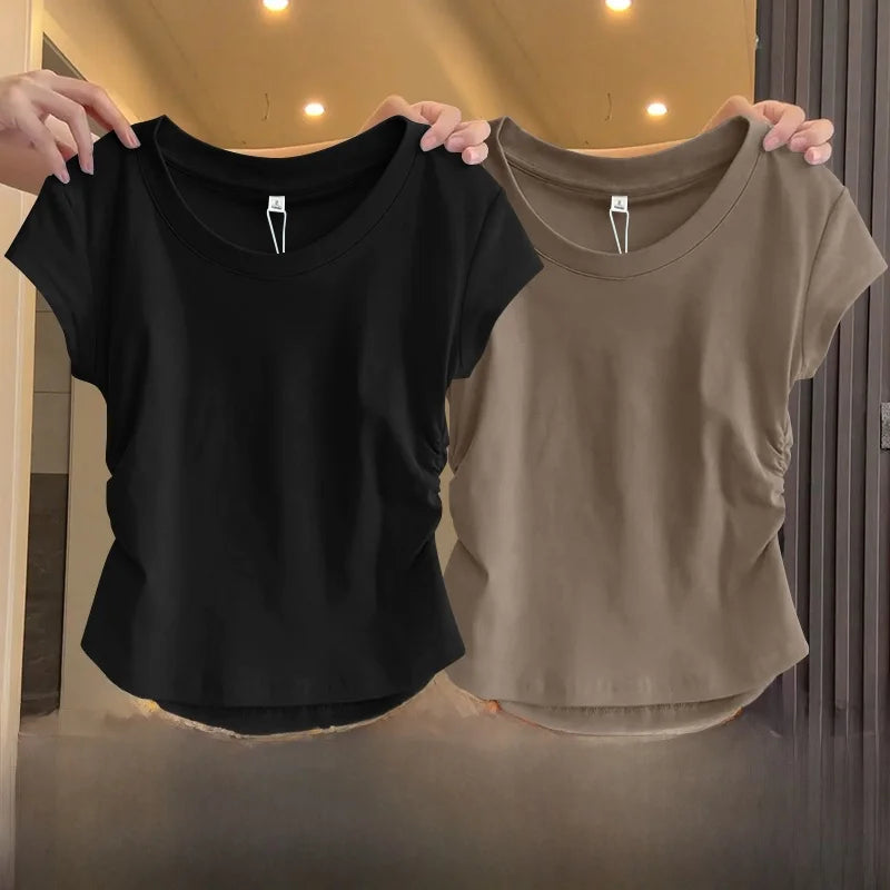 Camiseta Manga Corta Ajustada Mujer