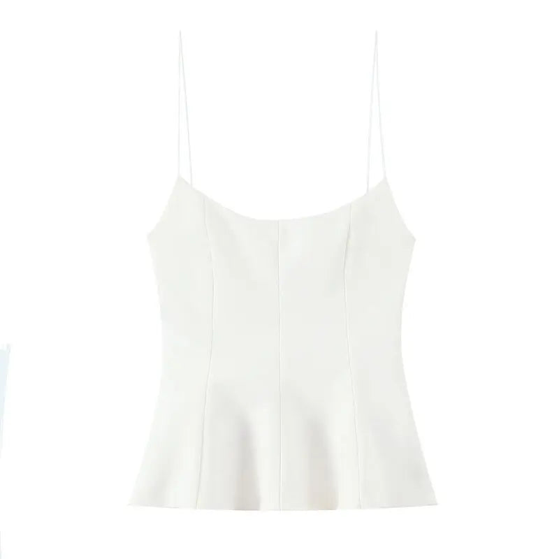 Top Corto Sin Espalda Elástico Ajustado