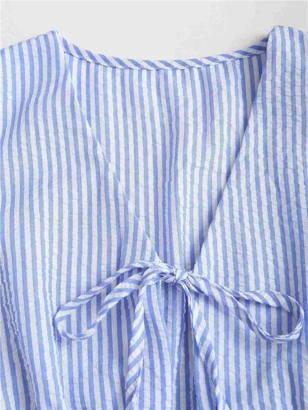 Conjunto Casual Rayas Verano Chaleco Pantalones