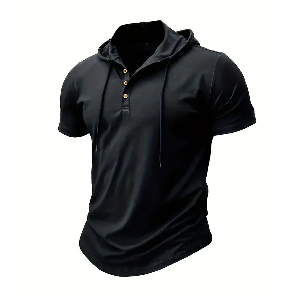 Camiseta Capucha Deportiva Hombre Fitness