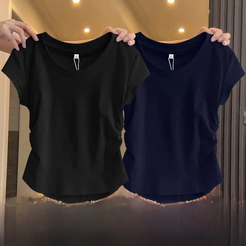 Camiseta Manga Corta Ajustada Mujer