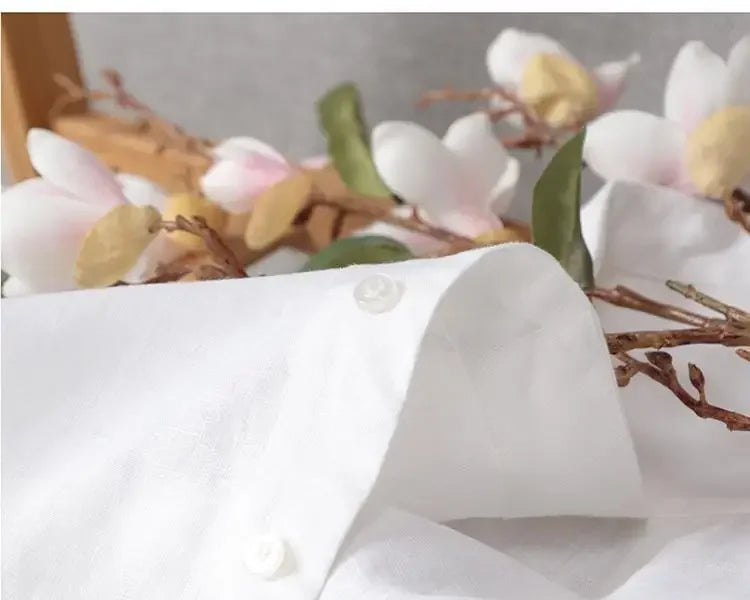 Camisa Gasa Hombre Coreana Manga Larga