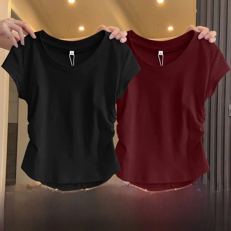 Camiseta Manga Corta Ajustada Mujer