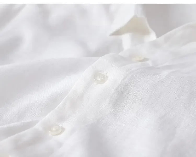 Camisa Gasa Hombre Coreana Manga Larga