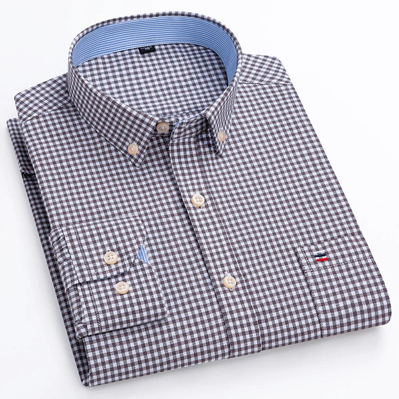 Camisa Oxford Algodón Hombre Formal